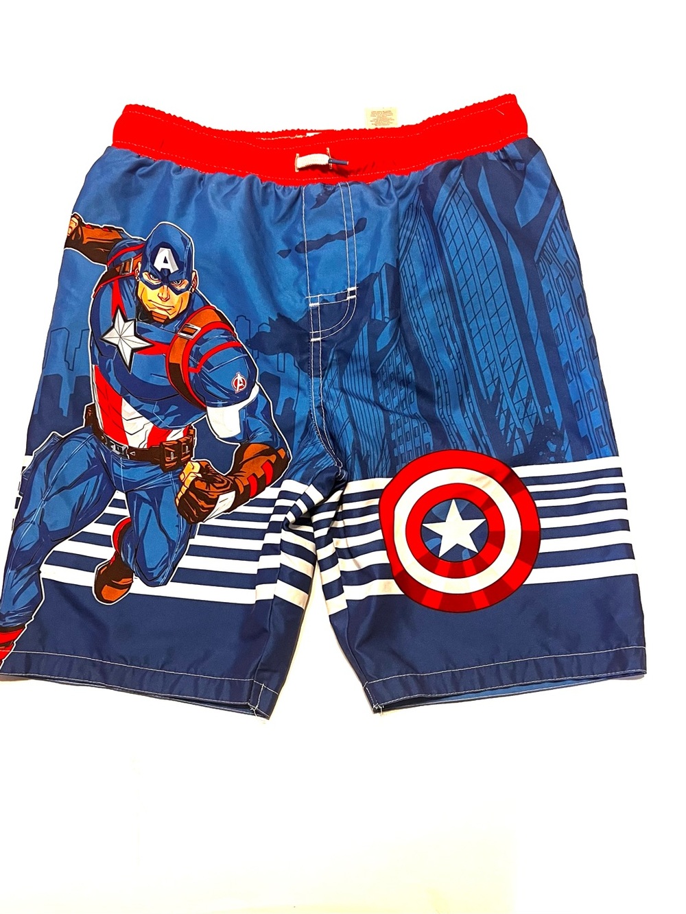 Marvel Boys Swim Shorts - Red, Blue & White